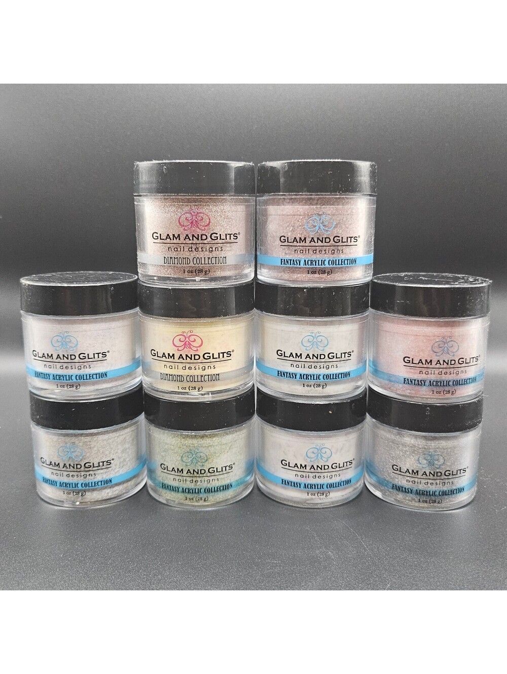 Lot of Glam and Glitz Fantasy Acrylic Glitters and Colors